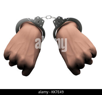 3D Render gefesselten Hände Stockfoto