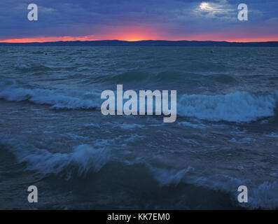 Plattensee in der Nähe von Siofok, Ungarn Stockfoto