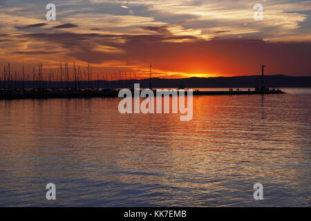 Plattensee in der Nähe von Siofok, Ungarn Stockfoto