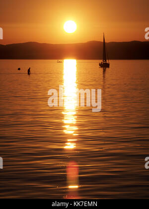 Plattensee in der Nähe von Siofok, Ungarn Stockfoto