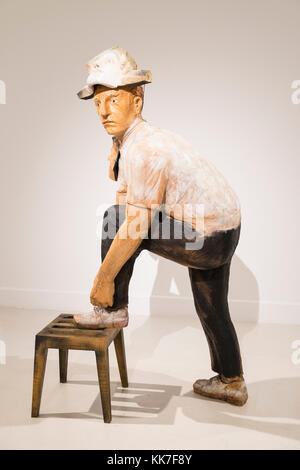 Cac Málaga. Skulptur von Francisco Leiro. Stockfoto