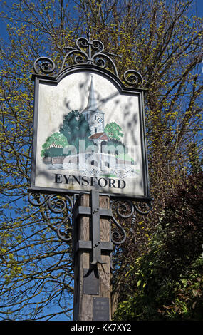 Eynsford Dorf Schild; Kent, England Stockfoto