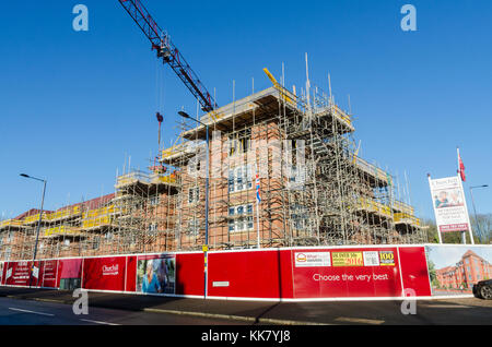 Churchill Ruhestand Appartements im Bau in der quinton Bereich von Birmingham auf dem Gelände einer ehemaligen Public House Stockfoto