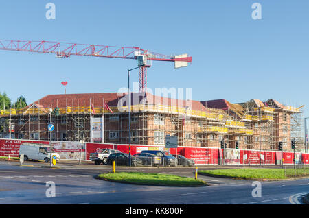 Churchill Ruhestand Appartements im Bau in der quinton Bereich von Birmingham auf dem Gelände einer ehemaligen Public House Stockfoto