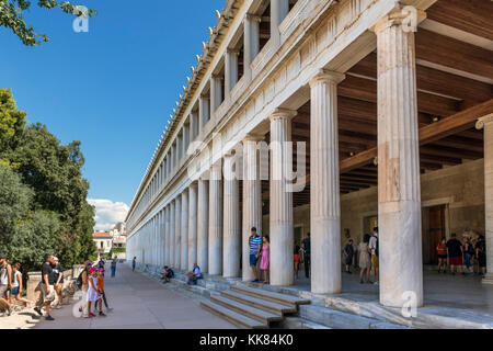 Die Stoa des Attalos, antiken Agora von Athen, Athen, Griechenland Stockfoto