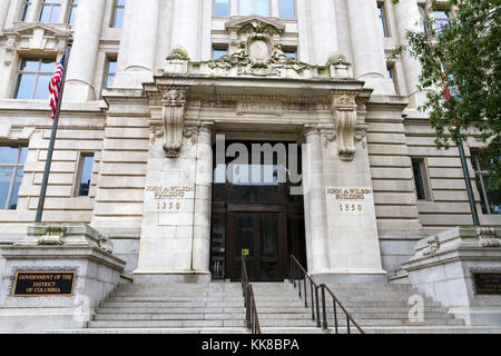 Die John Wilson Building (oder nur die Wilson Building), der Standort der Regierung der District of Columbia, Washington DC, USA. Stockfoto