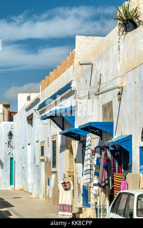 Traditionelle Häuser in der Medina von kairouan. zum Unesco Welterbe in Tunesien Stockfoto