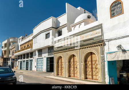 Traditionelle Häuser in der Medina von kairouan. zum Unesco Welterbe in Tunesien Stockfoto