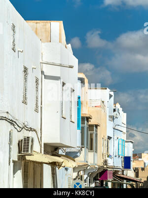 Traditionelle Häuser in der Medina von kairouan. zum Unesco Welterbe in Tunesien Stockfoto