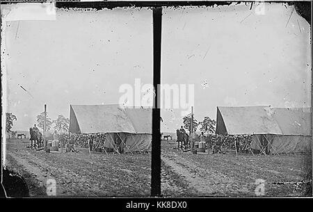 Camp Szene, Mathew Brady Fotografien von Bürgerkriegära Persönlichkeiten und Szenen. Mit freundlicher Genehmigung der nationalen Archive, 1863. Stockfoto