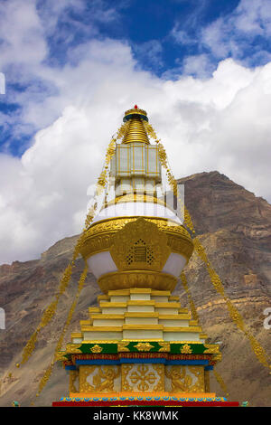 Stupa des Klosters Tabo. Tabo Dorf Spiti Valley, Himachal Pradesh, Nordindien. Stockfoto