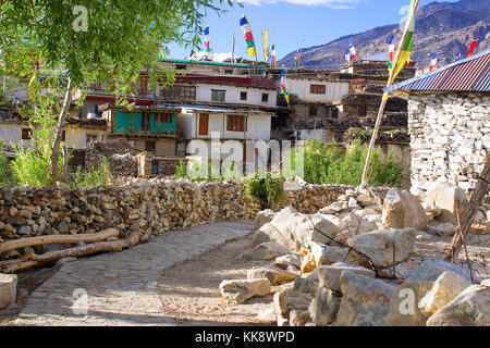 Dorf GUE, Spiti, Shimla, Indien Stockfoto