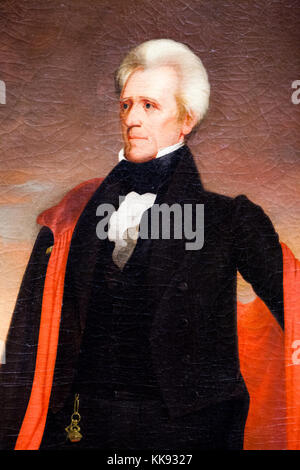 Ölgemälde von Präsident Andrew Jackson, 7., Präsident, Usa von Ralph E. W. Earl 1836-1837 Stockfoto