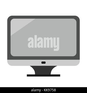 All-in-one-pc desktop computer grau Vector Graphic illustration Design Stock Vektor