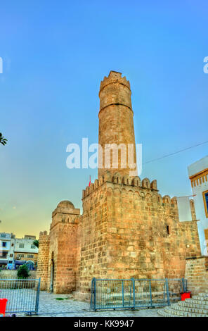 Ribat, eine mittelalterliche Zitadelle in Sousse, Tunesien. UNESCO-Weltkulturerbe Stockfoto