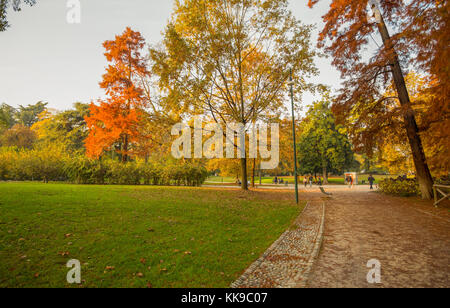 Herbst im Park Sempione in Mailand, Italien. Stockfoto