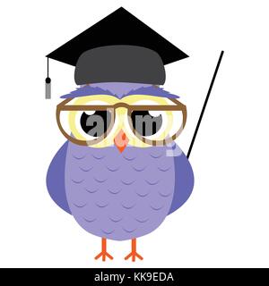 Schule owl Vector Illustration Stock Vektor