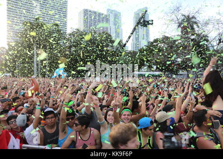 MIAMI, FL - MÄRZ 18: (Bis 03/23/2016) Atmosphäre beim Ultra Music Festival 2016 am 18. März 2016 in Miami, Florida. Personen: Atmosphäre T Stockfoto