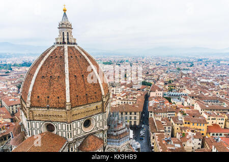 Florenz, Italien - Oktober, 2017: Florenz oder Firenze Antenne Florenz Duomo Stockfoto
