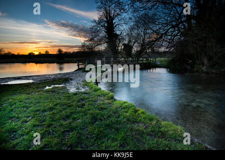 Der River Test bei Chilbolton Common, Hampshire Stockfoto