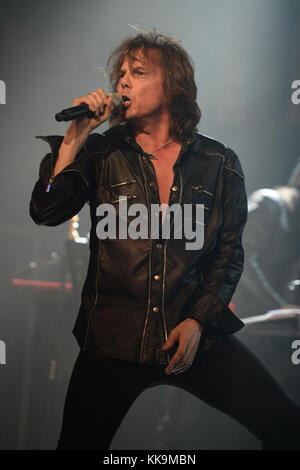 FORT LAUDERDALE, FL - FEBRUAR 02: Joey Tempest of Europe tritt bei Revolution am 2. Februar 2016 in Fort Lauderdale, Florida auf Stockfoto