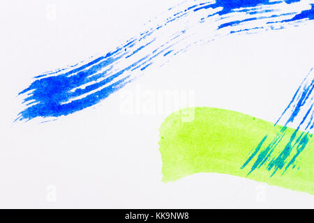 Makroaufnahme der abstrakten Aquarell Kunst Hintergrund. Fragment von Kunstwerken. gebürstet Aquarellfarbe. Moderne zeitgenössische Kunst. Stockfoto