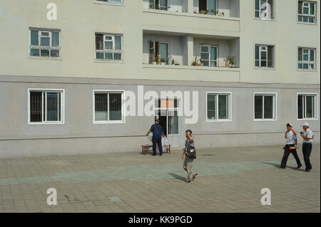 Pjoengjang, Nordkorea, Fußgängerzone im Zentrum Stockfoto