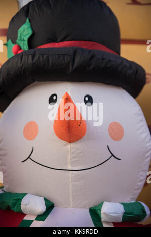 Weihnachten Licht Einschalten und Markt in Banbury, Großbritannien Stockfoto