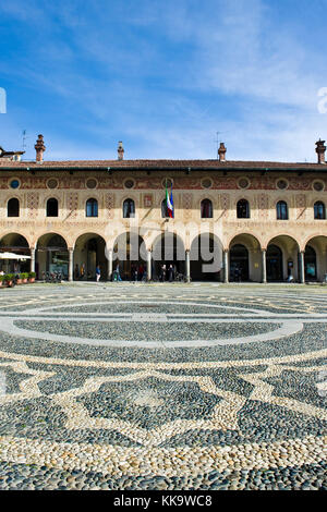 Piazza Ducale, Vigevano, Lombardei, Italien Stockfoto