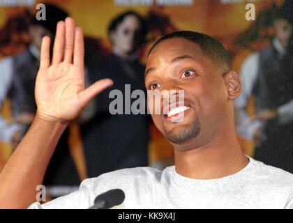 Amerikanische Schauspieler Will Smith am 22. Juli 1999 in Hamburg (Deutschland). Der Sänger und Schauspieler aus Philadelphia (USA) besuchte Deutschland zur Teilnahme an der Deutschland-Premiere von "Wild Wild West". | weltweite Nutzung Stockfoto