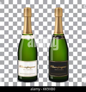 Vektor Champagner Flaschen Stock Vektor