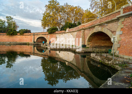 Ponts Jumeaux, 1774, Port de l'Embouchure, Kreuzung der Canal du Midi und Canal latéral de la Garonne, Toulouse, Haute-Garonne, Royal, Frankreich Stockfoto