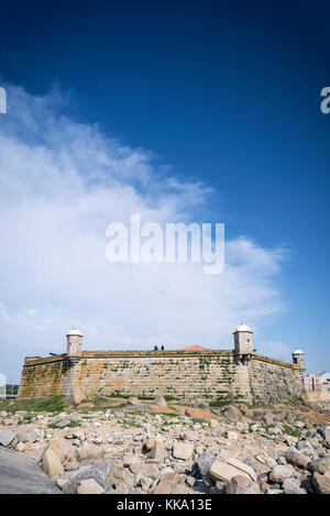 Castelo do queijo Küste fort Wahrzeichen in Foz Strand von Porto portugal Stockfoto