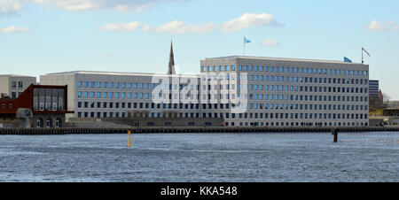 Das A P Møller Mærsk A S Maersk Hauptquartier aufbauend auf Amaliegade, Copenhagen. Stockfoto