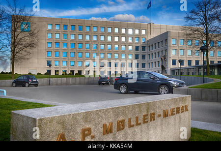 Das A P Møller Mærsk A S Maersk Hauptquartier aufbauend auf Amaliegade, Copenhagen. Stockfoto