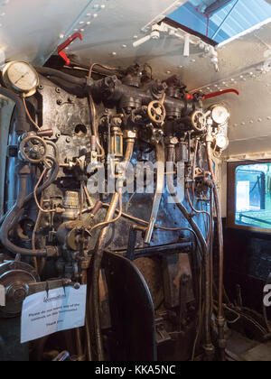 Fahrerkabine von ex-lms Klasse 5 Dampf locomtive Zahl 5000 um nrm Fortbewegung shildon Co Durham England Großbritannien Stockfoto