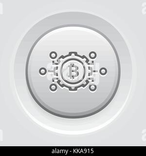 Mechanik der Bitcoin Symbol. Stock Vektor