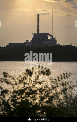 East Moline, Iowa, USA. August 2017. Winnebago Island wird von Campbell's Island in Hampton, Illinois, am Mittwoch, 2. August 2017 gesehen. Kredit: Andy Abeyta, Quad-City Times/Quad-City Times/ZUMA Wire/Alamy Live News Stockfoto