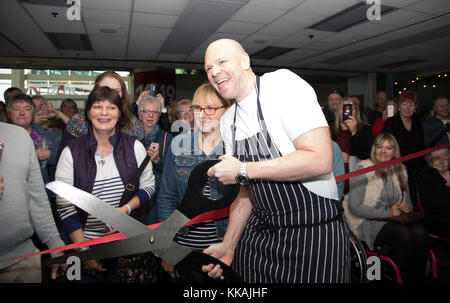 Birmingham, Großbritannien. 30 Nov, 2017. Tom Kerridge öffnet der erste Tag der BBC Good Food Show im NEC in Birmingham. Credit: Steven roe/Alamy leben Nachrichten Stockfoto