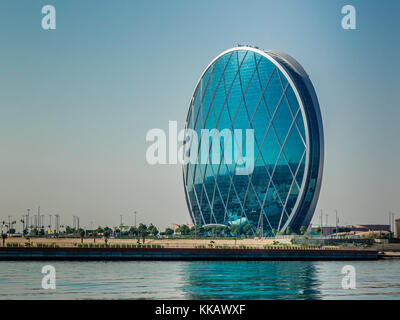 Abu Dhabi, Vereinigte Arabische Emirate, 27. Oktober 2017: Aldar Headquarters Building Stockfoto