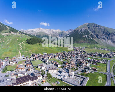 Livigno - Tourismus in Valtellina Stockfoto