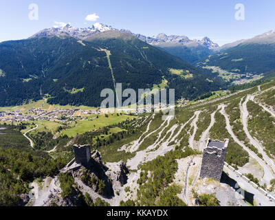 Valdidentro - touristische Destination in Valtellina - Bormio Stockfoto