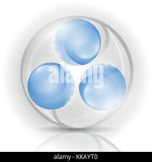3d Glaskugel Stock Vektor