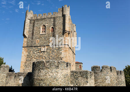 Das Schloss von braganca ist ein stolzes Denkmal der mittelalterlichen Epoche Herkunft im historischen Zentrum von Braganca, Portugal Stockfoto