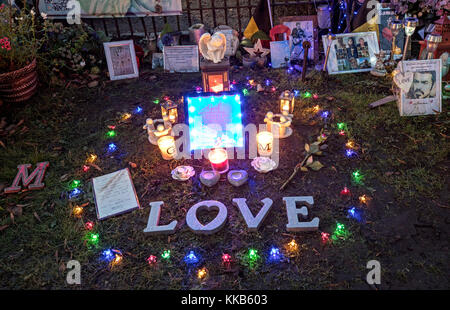 George Michael's Candlelight Memorial Garden Highgate London UK Stockfoto