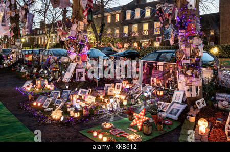 George Michael's Candlelight Memorial Garden Highgate London UK Stockfoto