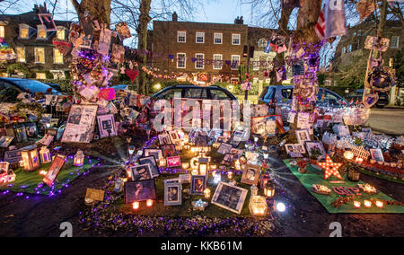 George Michael's Candlelight Memorial Garden Highgate London UK Stockfoto