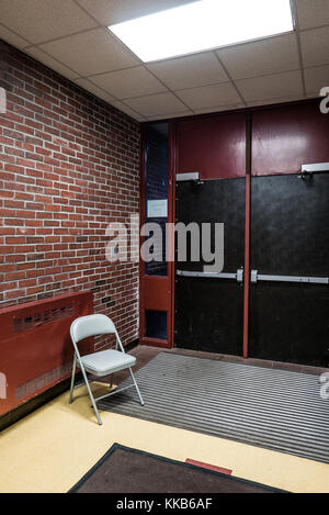 Innenraum der städtischen Schule in Portland, Maine Stockfoto