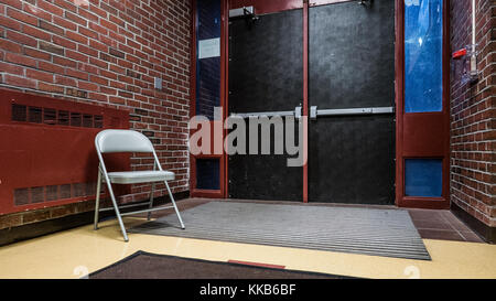 Innenraum der städtischen Schule in Portland, Maine Stockfoto