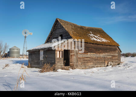 Verlassenen Hof Haus auf der pariries Stockfoto